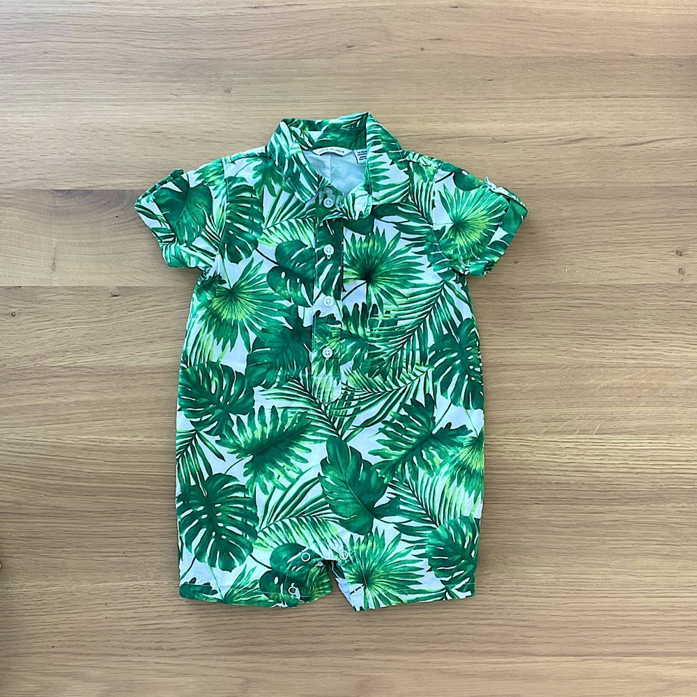 Janie and Jack Monstera Leaf Jumper